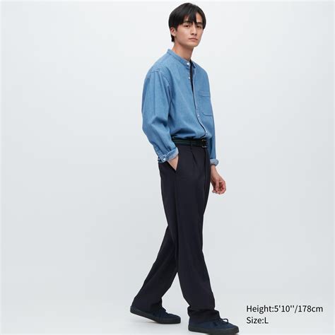 uniqlo wide pleated trousers